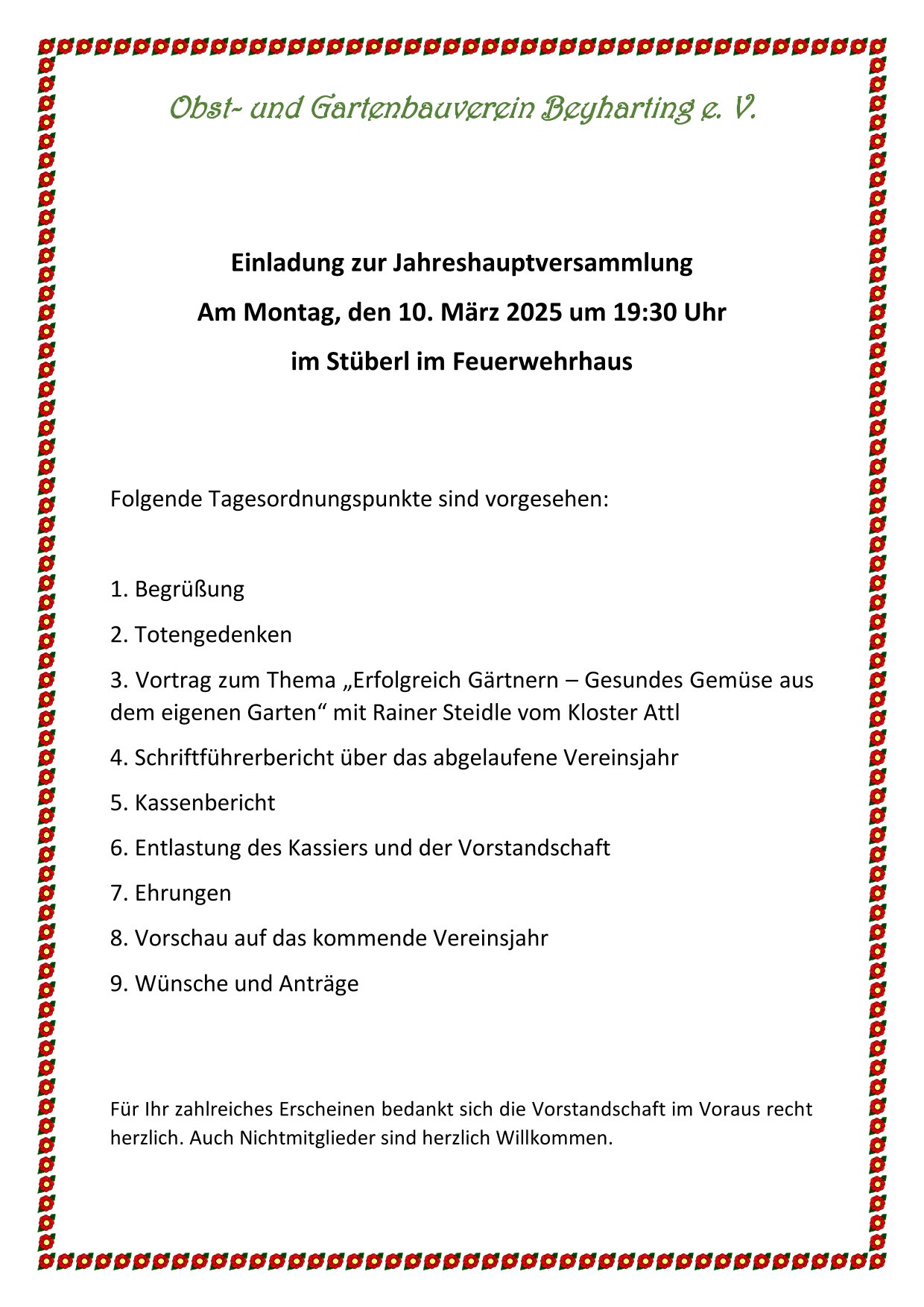 Einladung Jahreshauptversammlung 2025 1